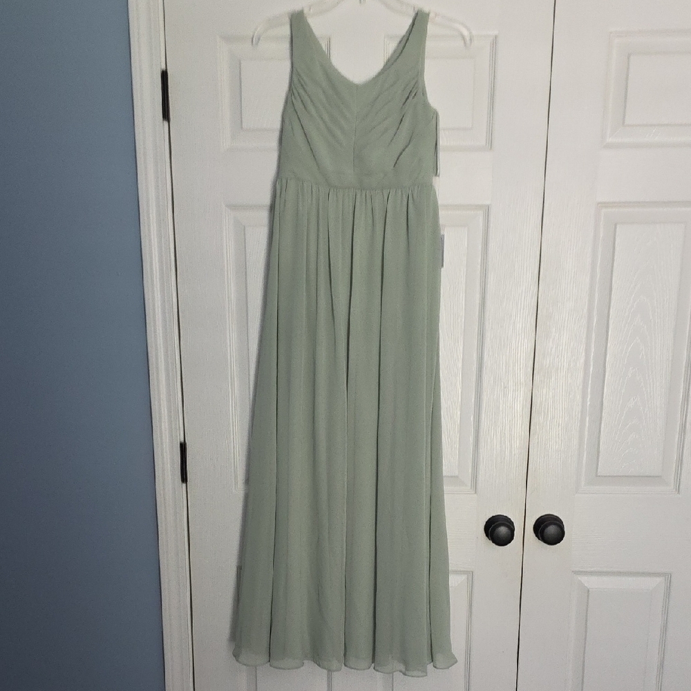 Sage Green Kennedy Blue Bridesmaid Dress
